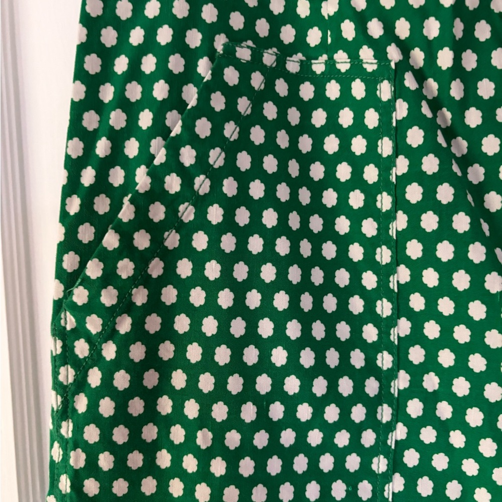 Maeve Green Polka Dot Cropped Pants - Picture 3 of 6